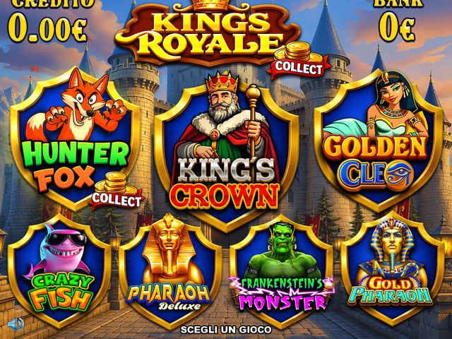 Kings Royale Collect - game selection menu
